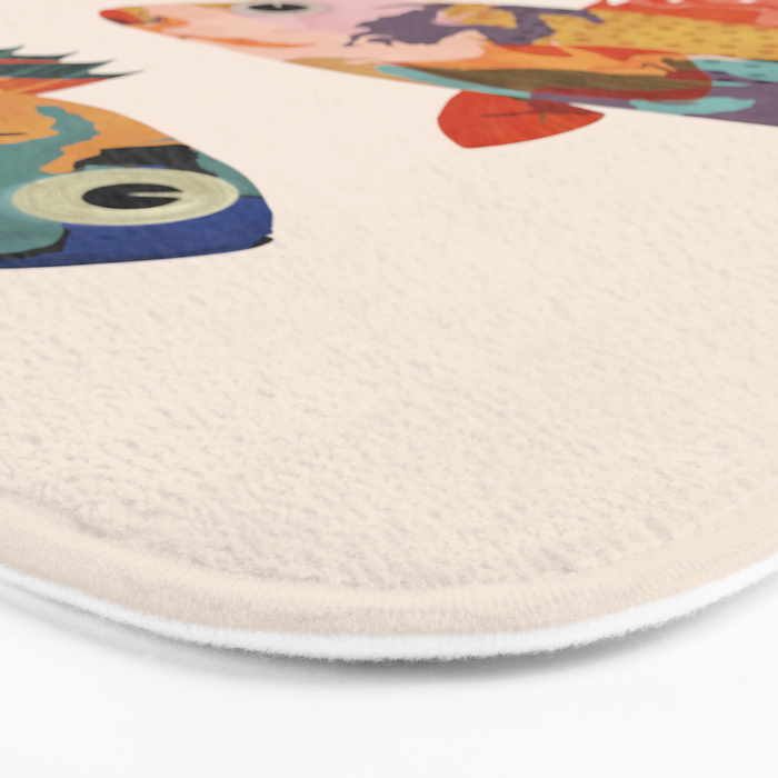 Fish collage Bath Mat Gallery Image 3