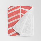 Coral Herringbone Throw Blanket Gallery Image 3