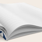 Mid Century Modern Geometric Half Oval Pattern 248 Navy Blue Notebook Gallery Image 2