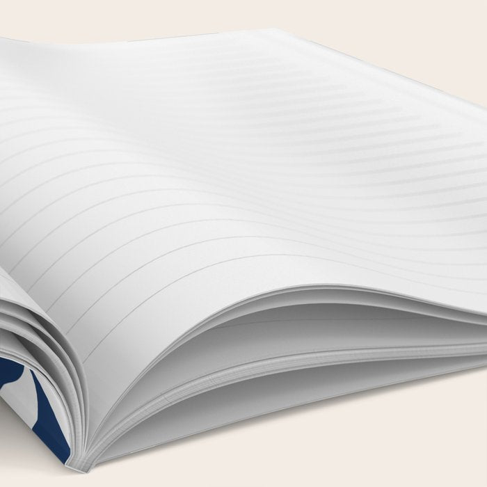 Mid Century Modern Geometric Half Oval Pattern 248 Navy Blue Notebook Gallery Image 2