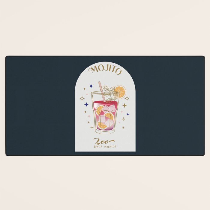 Mojito Cocktail Zodiac Sign Desk Mat Gallery Image 3