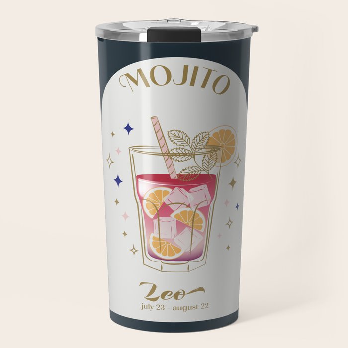 Mojito Cocktail Zodiac Sign Travel Mug Gallery Image 1