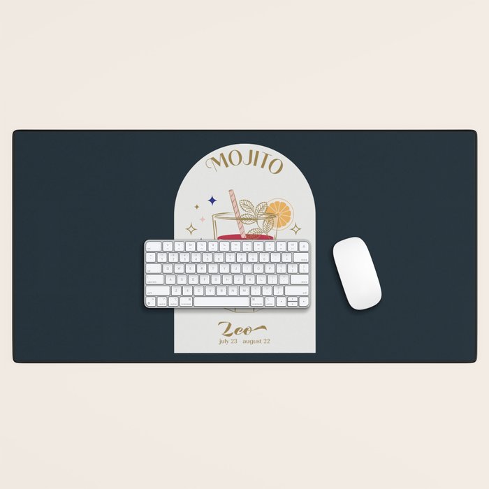 Mojito Cocktail Zodiac Sign Desk Mat Gallery Image 1