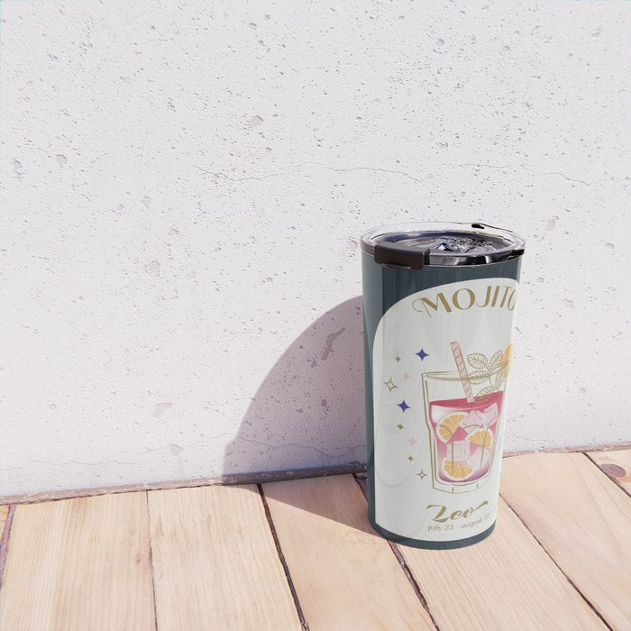 Mojito Cocktail Zodiac Sign Travel Mug Gallery Image 4