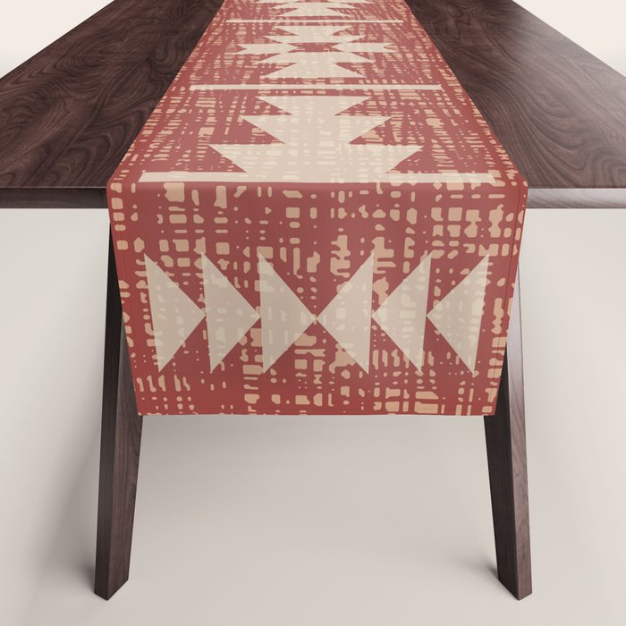 Southwestern Pattern 135 Sienna and Beige Table Runner Gallery Image 1
