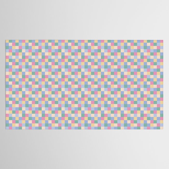 Bold Pastel Checks Pattern - Small XXXII Tablecloth Gallery Image 2