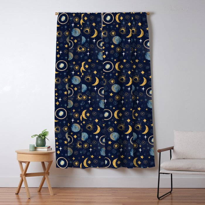 Starry night sky ABS 1 Window Curtain Gallery Image 1