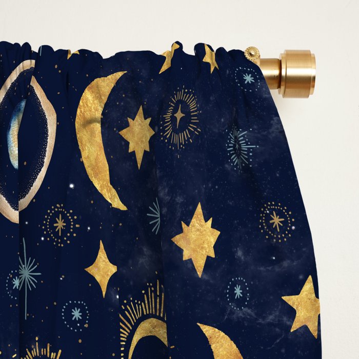 Starry night sky ABS 1 Window Curtain Gallery Image 2