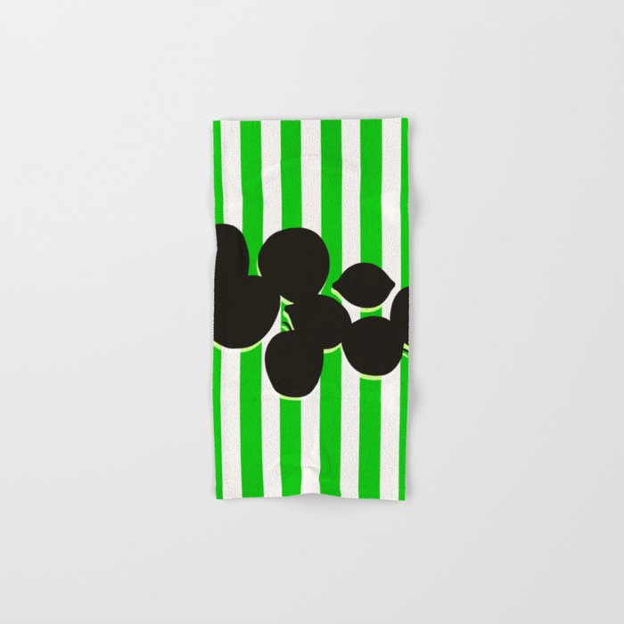 Still life - green stripe Bath Towel Gallery Image 1