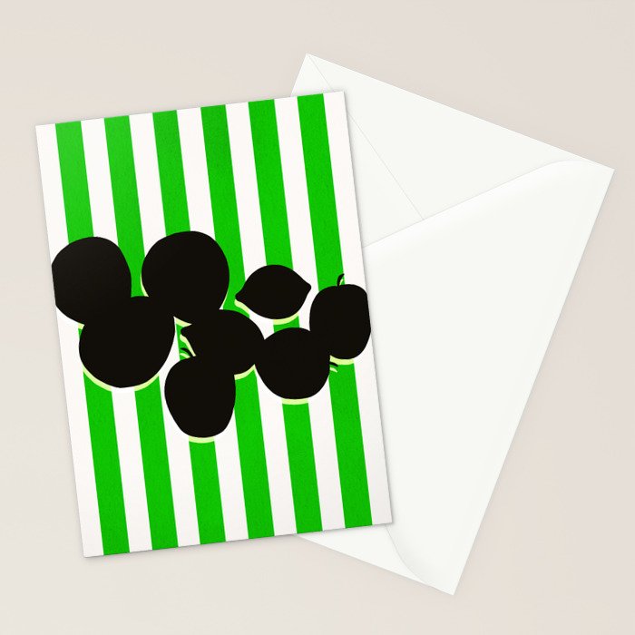 Still life - green stripe Stationery Card Gallery Image 2