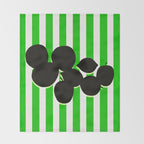 Still life - green stripe Throw Blanket Gallery Image 2