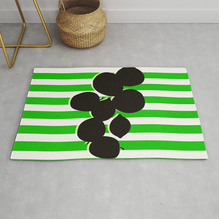 Still life - green stripe Rug Gallery Image 1