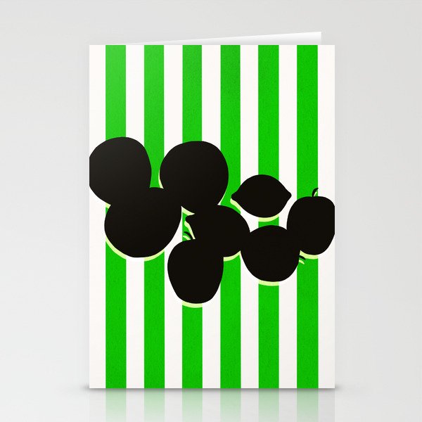 Still life - green stripe Stationery Card Gallery Image 2