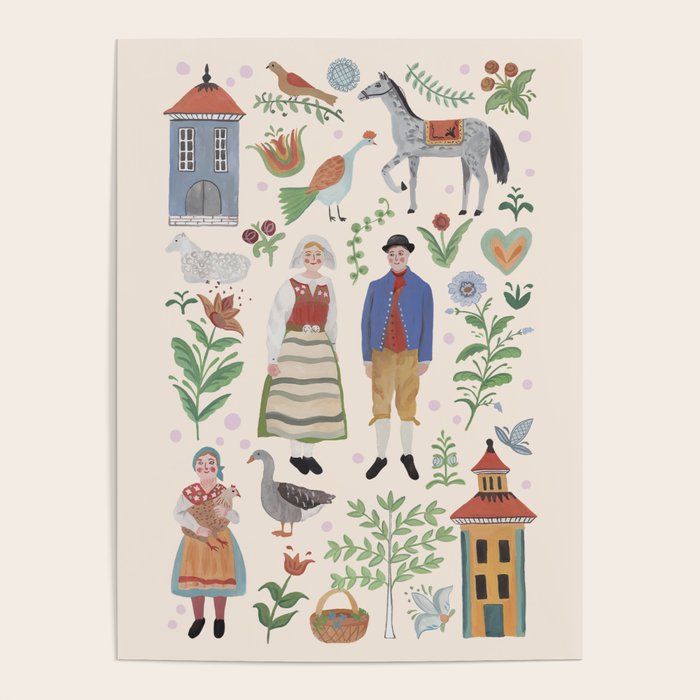Swedish Folk Art Poster Gallery Image 4