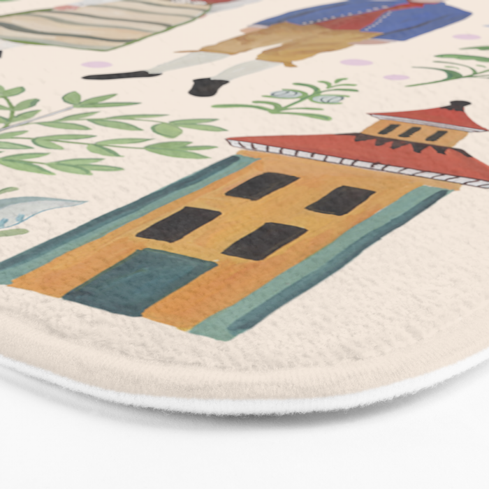 Swedish Folk Art Bath Mat Gallery Image 3