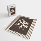 Snowflake Brown Striped Jigsaw Puzzle Gallery Image 2