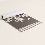 Snowflake Brown Striped Yoga Mat Gallery Image 2