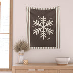 Snowflake Brown Striped Wall Tapestry Gallery Image 2