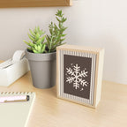 Snowflake Brown Striped Mini Art Print Gallery Image 2