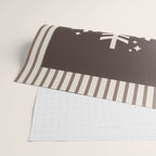 Snowflake Brown Striped Wrapping Paper Gallery Image 2