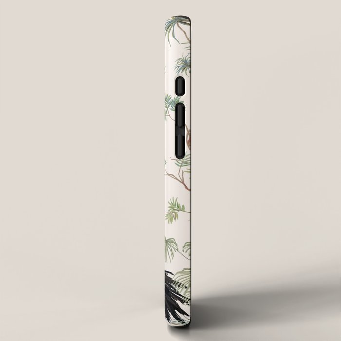 Chinoiserie Blush Pink Blooming Peony Pagoda Bird Garden Pattern iPhone Case Gallery Image 2