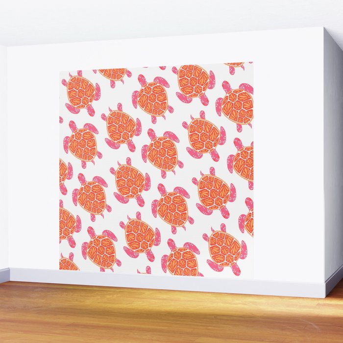 Sea Turtle - Melon Palette Wall Mural Gallery Image 2