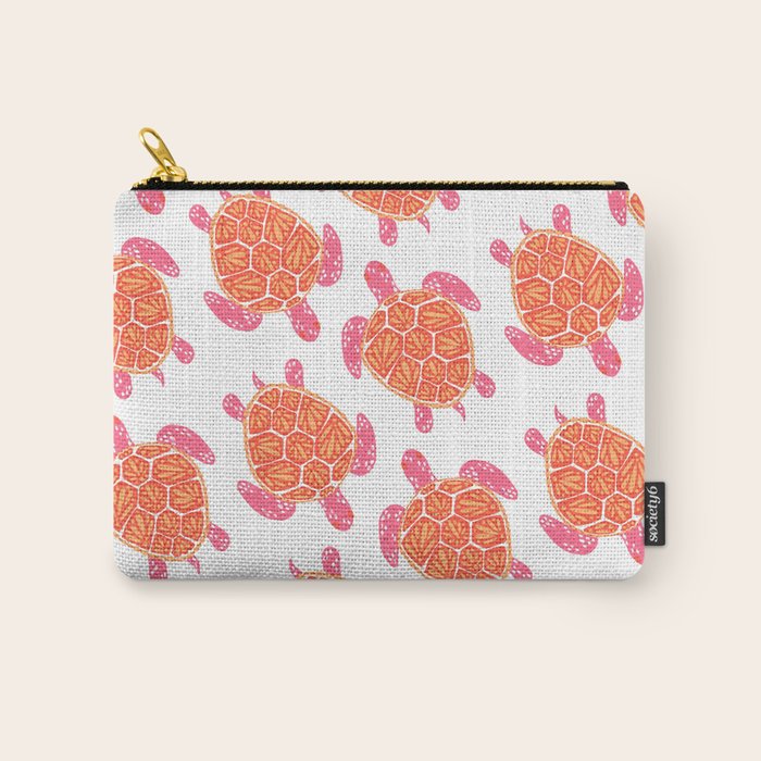 Sea Turtle - Melon Palette Carry All Pouch Gallery Image 1