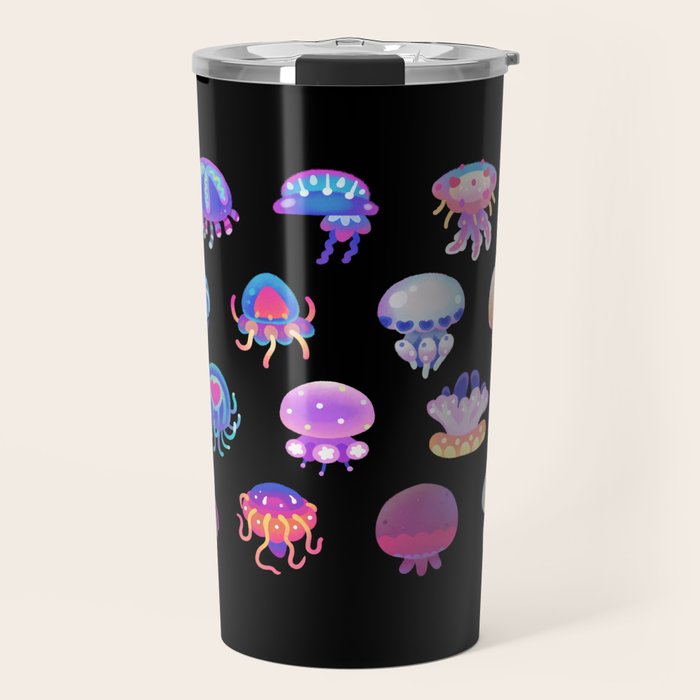 Jellyfish Day - dark Travel Mug Gallery Image 1