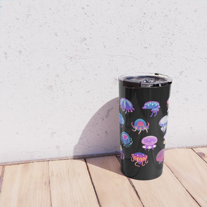 Jellyfish Day - dark Travel Mug Gallery Image 4