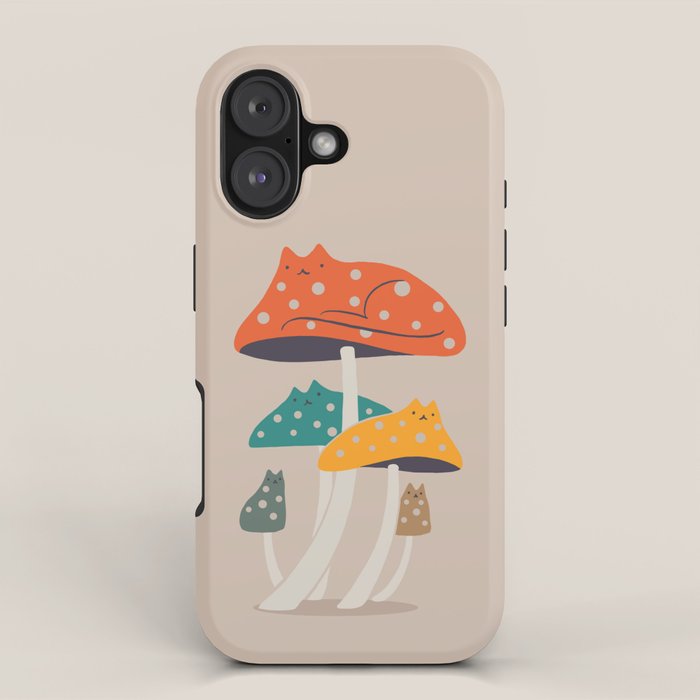 Cat and Plant 47: Mushroom Cats iPhone Case Gallery Image 1