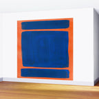 Colourful Field Orange And Blue Wall Mural Gallery Image 2
