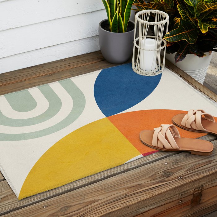 Attached Abstraction 03 Outdoor Rug Gallery Image 2