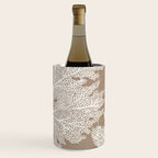 Sea Fan Coral - White on Kraft Wine Chiller Gallery Image 1