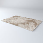 Sea Fan Coral - White on Kraft Rug Gallery Image 3