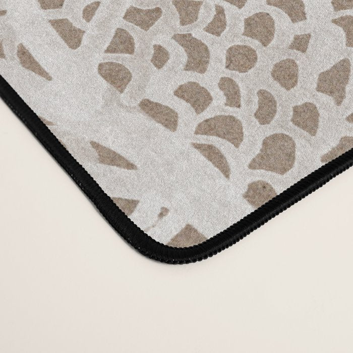 Sea Fan Coral - White on Kraft Desk Mat Gallery Image 4