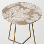 Sea Fan Coral - White on Kraft Side Table Gallery Image 2