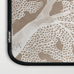 Sea Fan Coral - White on Kraft Laptop Sleeve Gallery Image 3