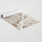 Sea Fan Coral - White on Kraft Yoga Mat Gallery Image 2