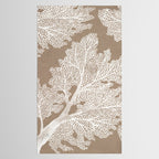 Sea Fan Coral - White on Kraft Tablecloth Gallery Image 2