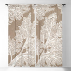 Sea Fan Coral - White on Kraft Window Curtain Gallery Image 5