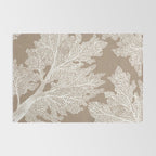 Sea Fan Coral - White on Kraft Rug Gallery Image 2