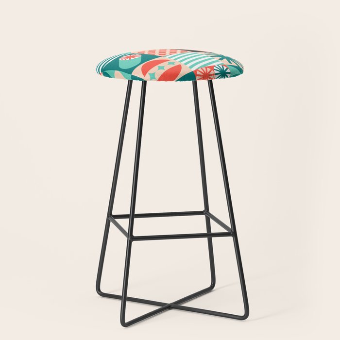 Mid Century Retro Holiday Stool Gallery Image 1