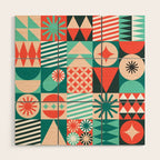 Mid Century Retro Holiday Wood Wall Art Gallery Image 1