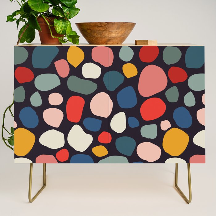 Pebbles abstract pattern Credenza Gallery Image 1