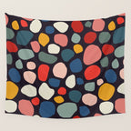 Pebbles abstract pattern Wall Tapestry Gallery Image 4