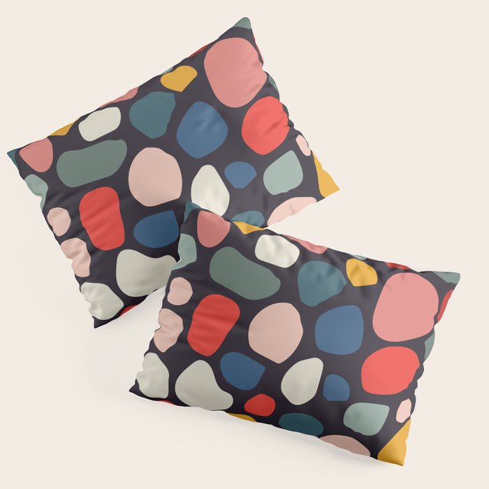 Pebbles abstract pattern Pillow Sham Gallery Image 3