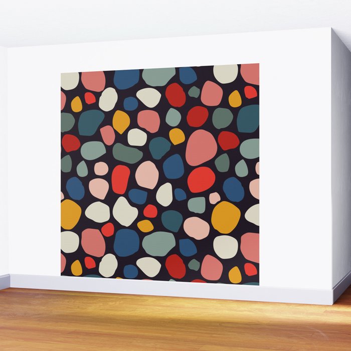 Pebbles abstract pattern Wall Mural Gallery Image 2