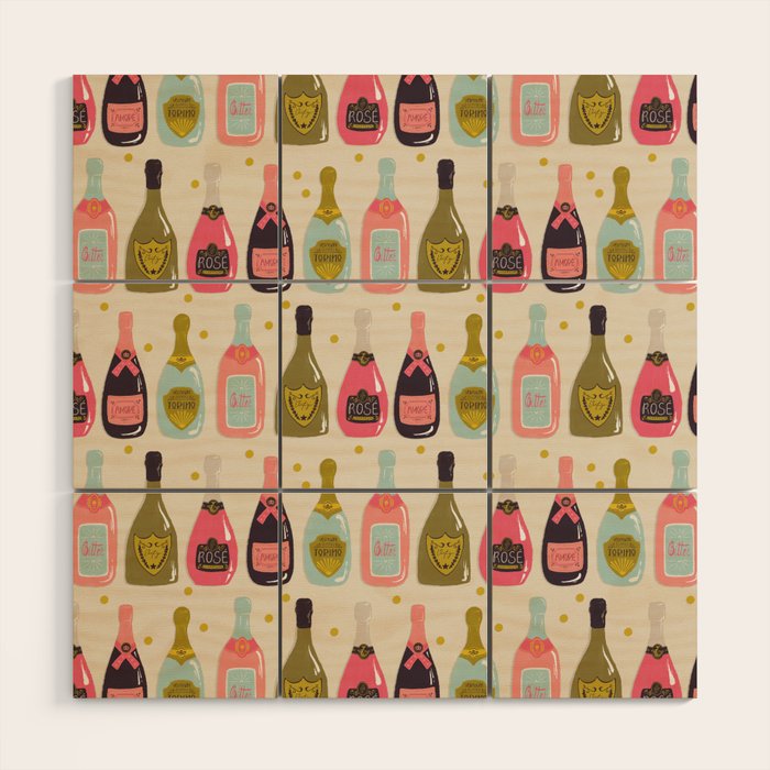 Champagne Cheers Wood Wall Art Gallery Image 1