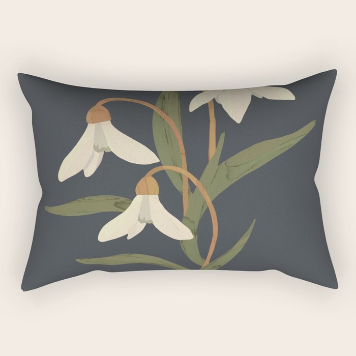 Snowdrops Rectangular Pillow Gallery Image 1