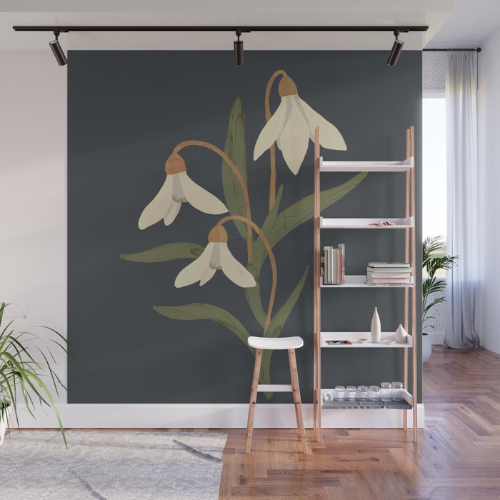 Snowdrops Wall Mural Gallery Image 1